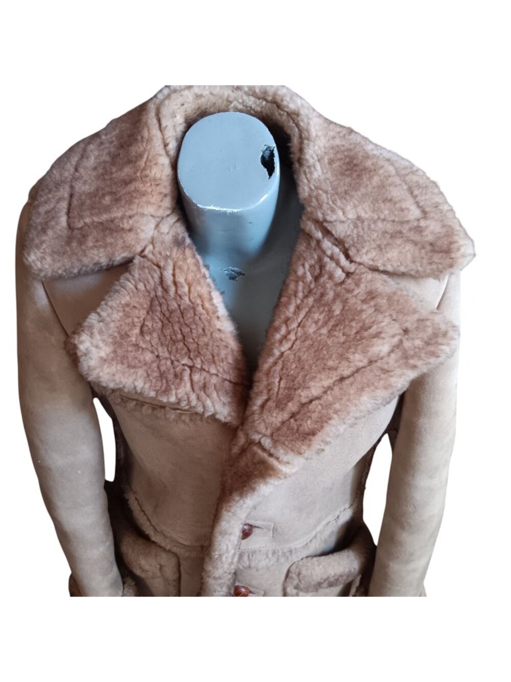 Vintage Small Shearling Coat Sheepskin Ranch Yellowstone Marlboro Stratojac 70s